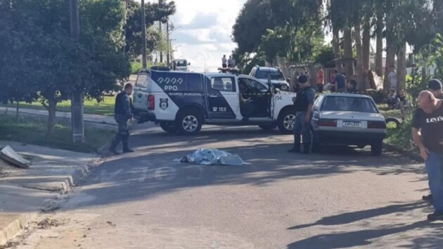 O crime foi na Rua Cecília Vigo Bruzamolin, no bairro Campo do Santana, em Curitiba, na tarde desta quinta-feira