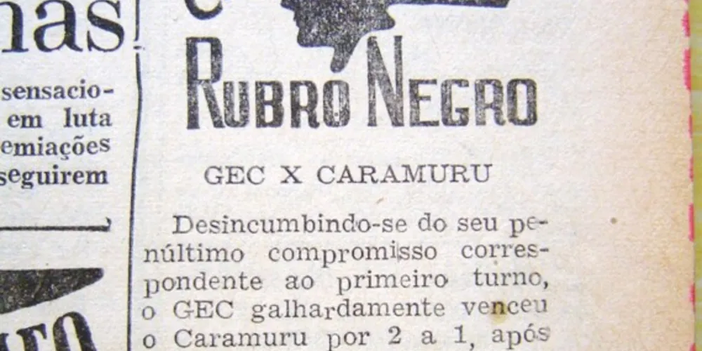 O Cantinho Rubro-Negro, publicado pelo JM na década de 1950, pode ser visto como um marco do jornalismo esportivo ponta-grossense. JM, 18 de outubro de 1956