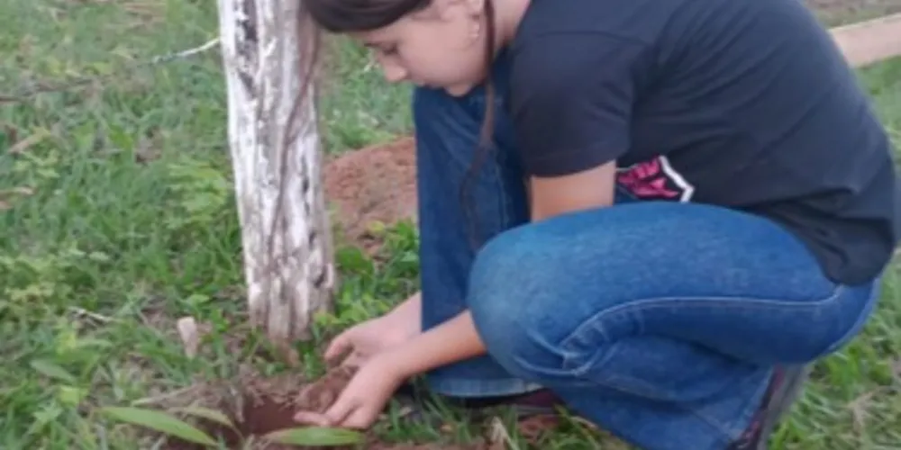 Plantio de espécies frutíferas e não frutíferas foi um dos pontos altos da dinâmica