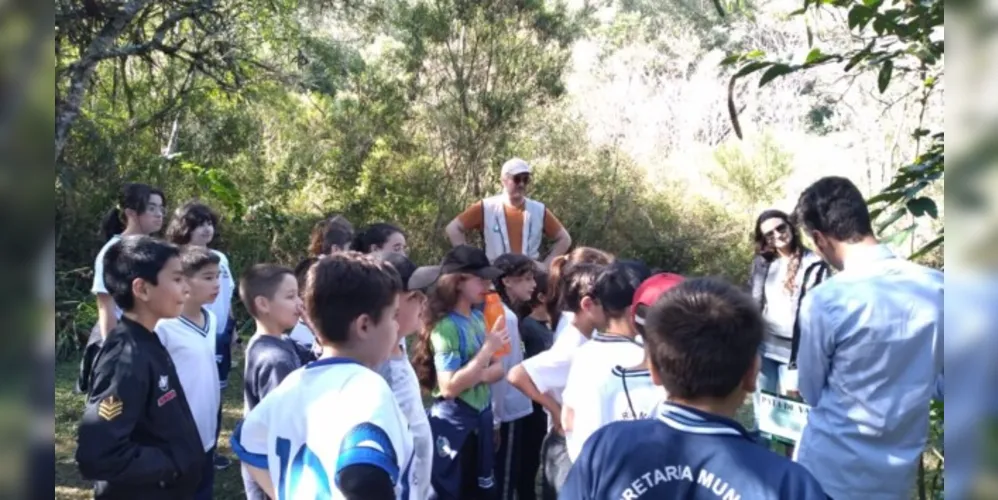 Alunos puderam imergir no conteúdo durante saída de campo