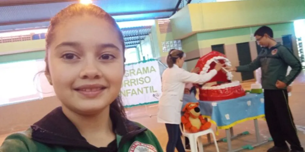 Isabelly Faria Vieira foi a responsável por fotografar a palestra