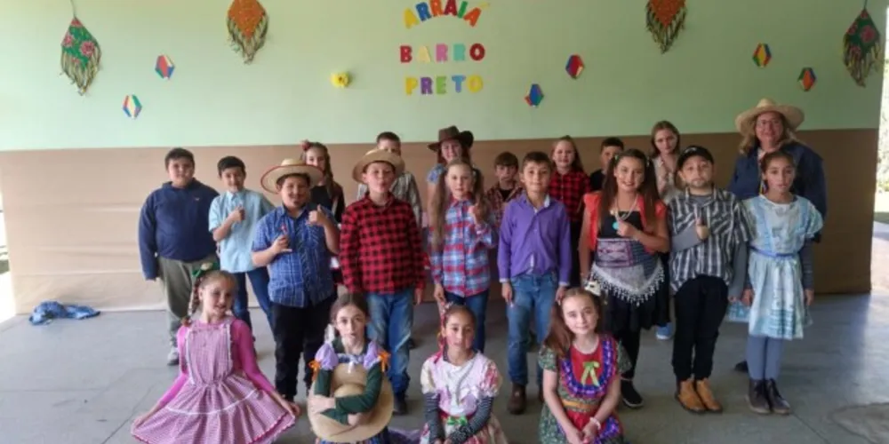 Amplo trabalho redundou nos estudantes aproveitando as festividades