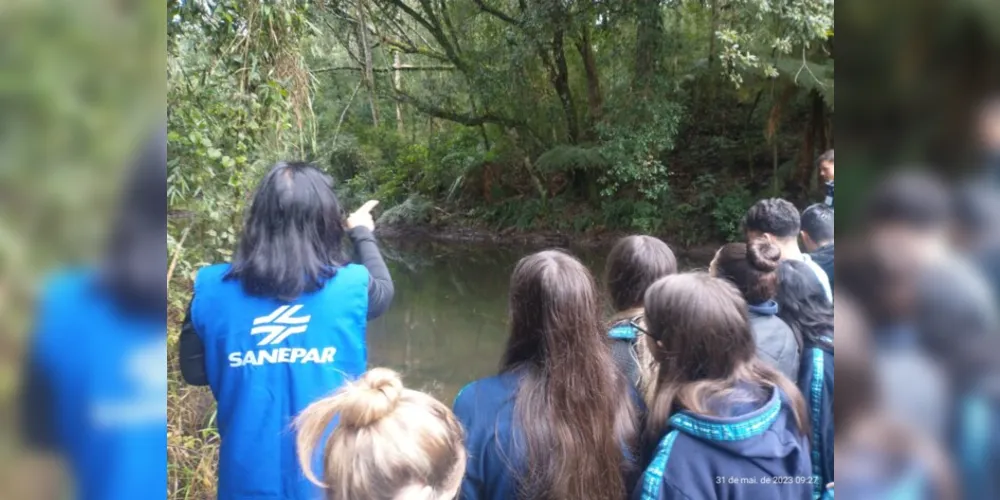 Sanepar inicia agenda do Dia do Meio Ambiente com estudantes de Castro