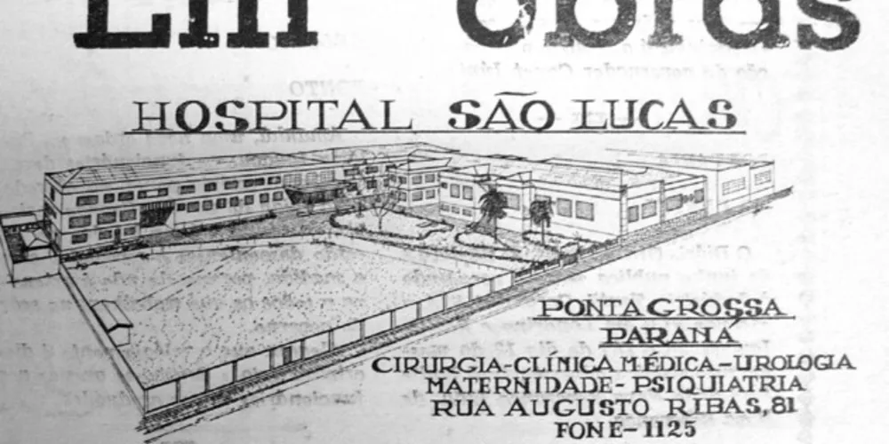 Em 14 de março de 1966 o JM publicou um anúncio sobre as obras pelas quais passava o Hospital São Lucas, destacando os serviços que o hospital oferecia à comunidade ponta-grossense