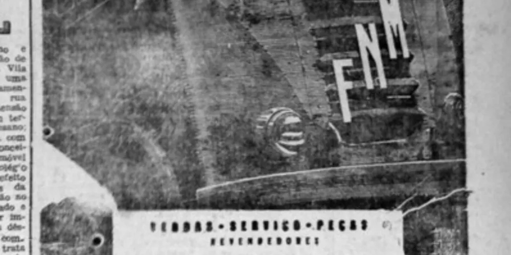 Publicidade da Mecânica Justus e Feltrin, publicada no JM em 30 de abril de 1957