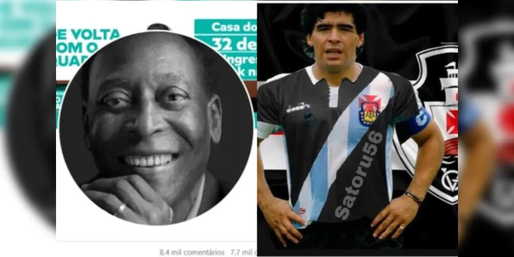 Hacker invade rede social de Maradona e coloca foto de Pelé no perfil