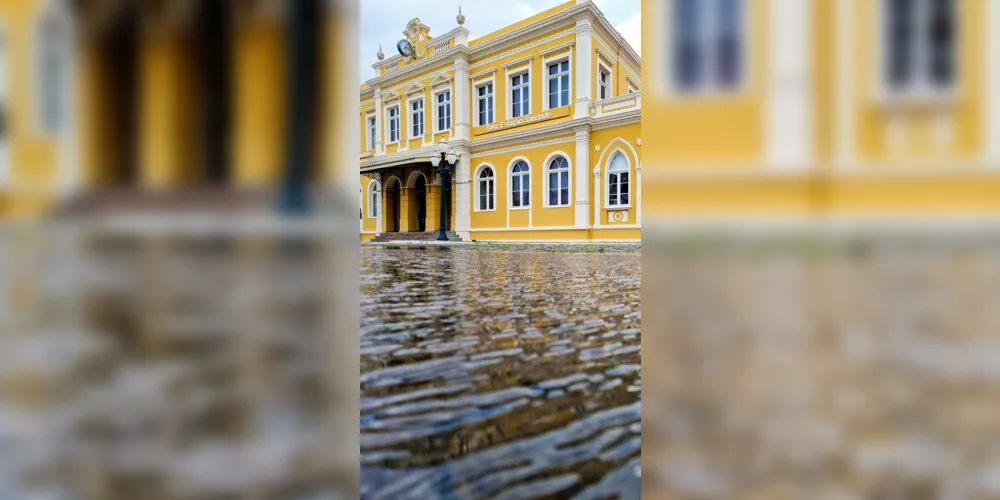 Estação Saudade de Ponta Grossa, após dia de chuva