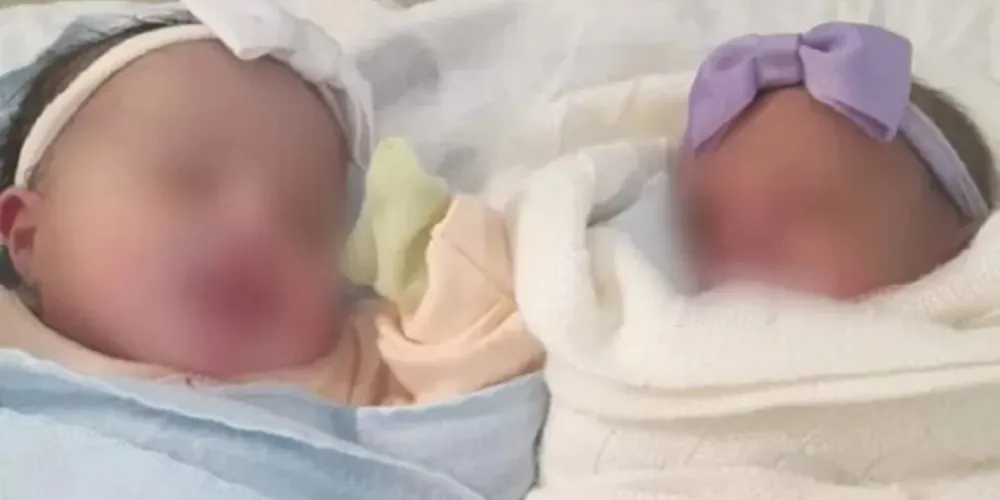 A mãe e as duas recém-nascidas foram levadas para um hospital local e encaminhadas para Goiânia