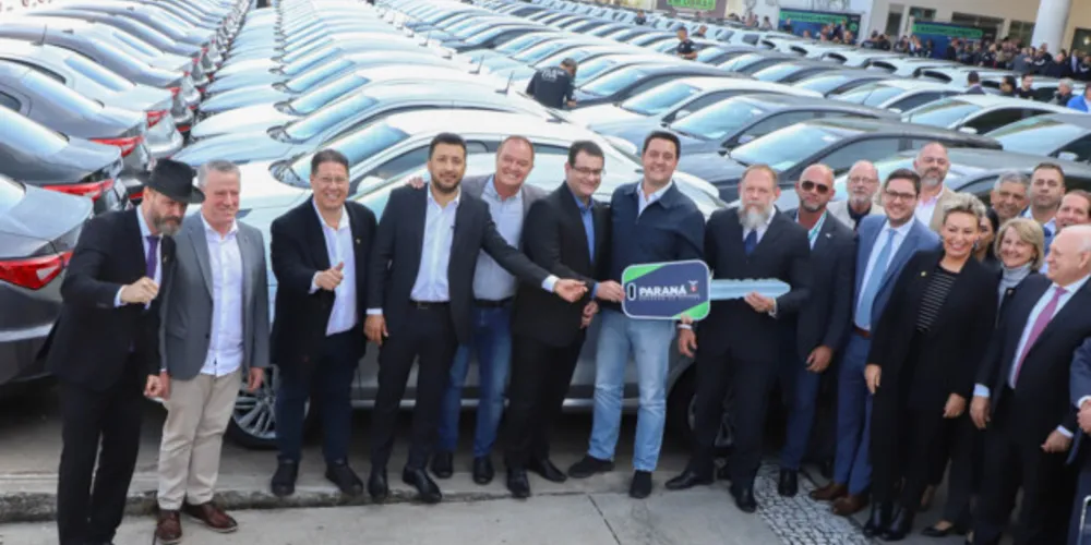 Governador Carlos Massa Ratinho Jr faz entrega de 922 viaturas para policia civil do Estado