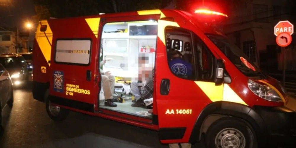 O Siate do Corpo de Bombeiros realizou o atendimento à vítima