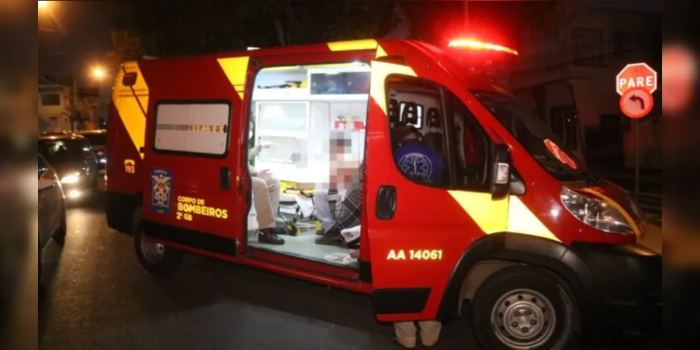 O Siate do Corpo de Bombeiros realizou o atendimento à vítima