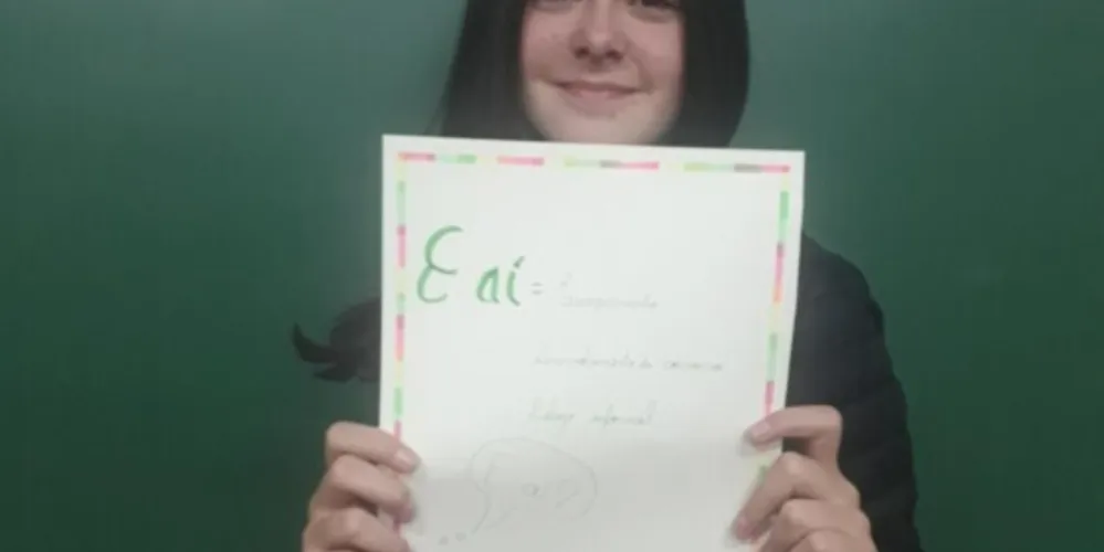 Os alunos apresentaram expressões utilizadas em seu dia a dia como atividade final