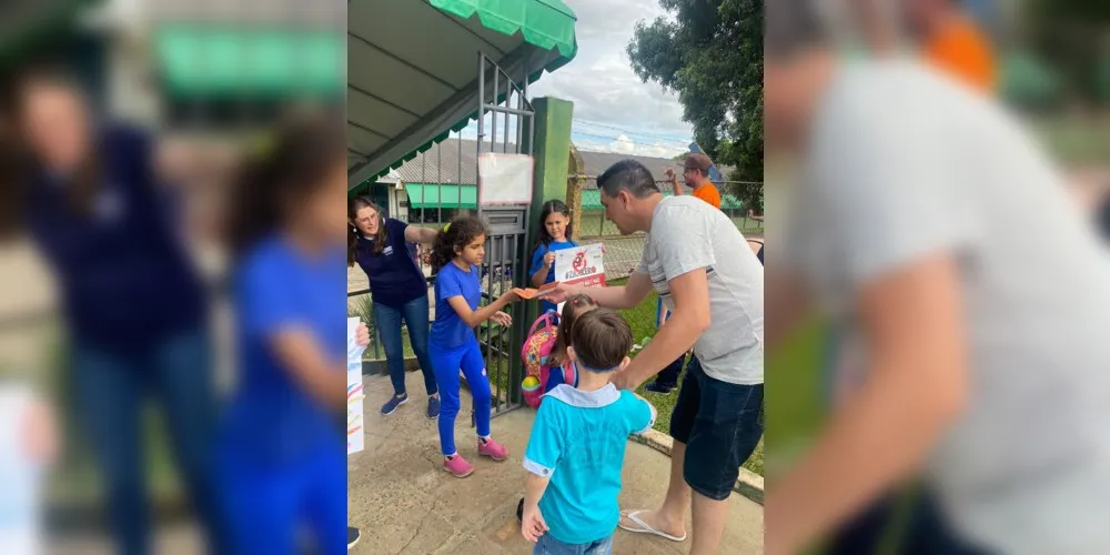 Alunos realizaram atividades de conscientização envolvendo a comunidade escolar