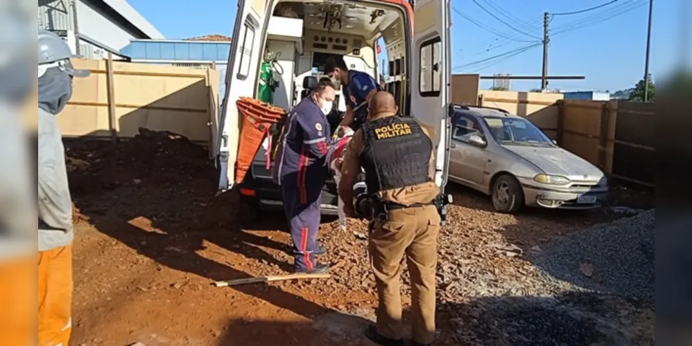 Rapaz agredido precisou ser encaminhado ao hospital