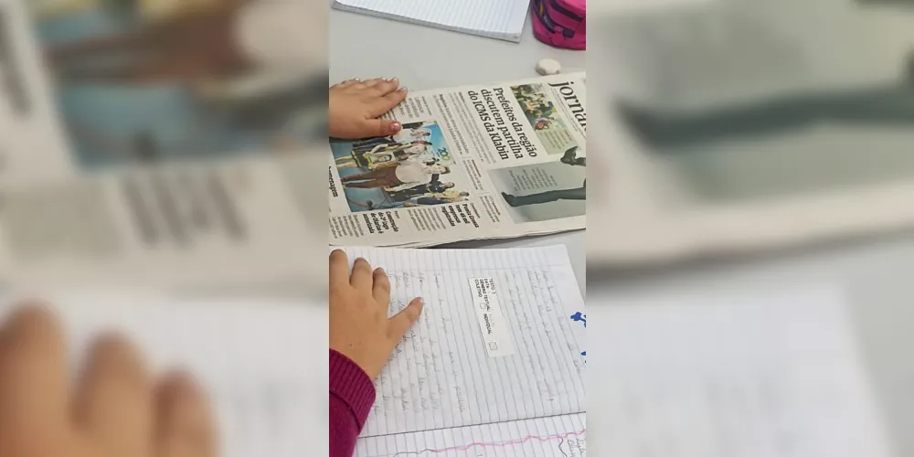 Além de auxiliar nas atividades curriculares, a dinâmica foi para muitos dos alunos o primeiro contato com o jornal impresso