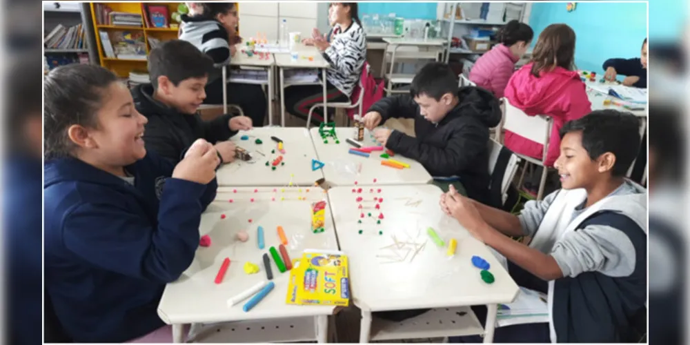 De forma leve e divertida os alunos se aprofundaram nos estudos sobre formas geométricas