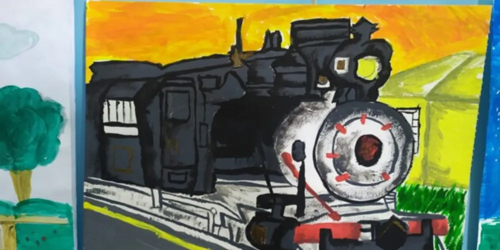 Após estudarem sobre o movimento artístico os alunos realizaram suas próprias representações da cidade