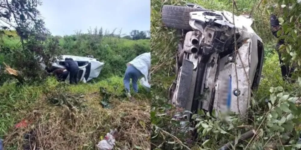 O acidente aconteceu por volta das 10 horas da manhã, no quilômetro 68 da rodovia