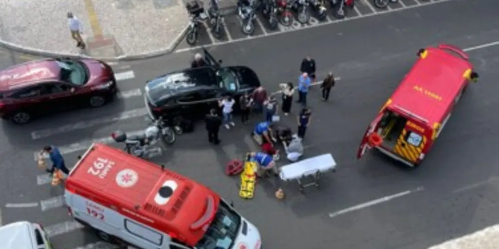 Atropelamento aconteceu por volta das 13h, perto da Igreja Sagrado Coração de Jesus