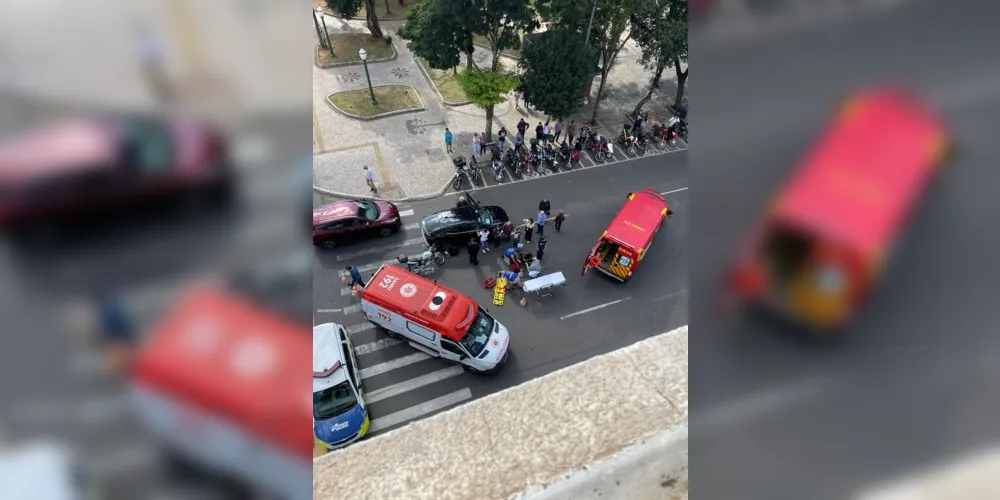 Atropelamento aconteceu por volta das 13h, perto da Igreja Sagrado Coração de Jesus