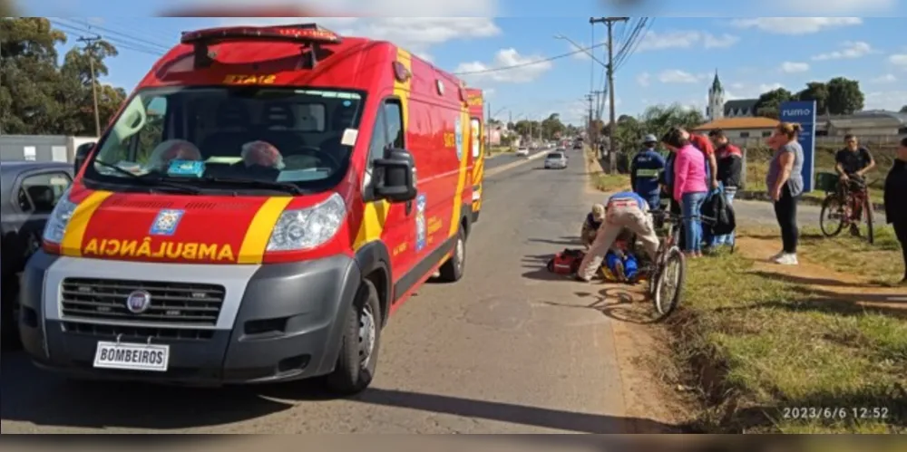 Acidente na Carlos Cavalcanti deixou estudante ferido