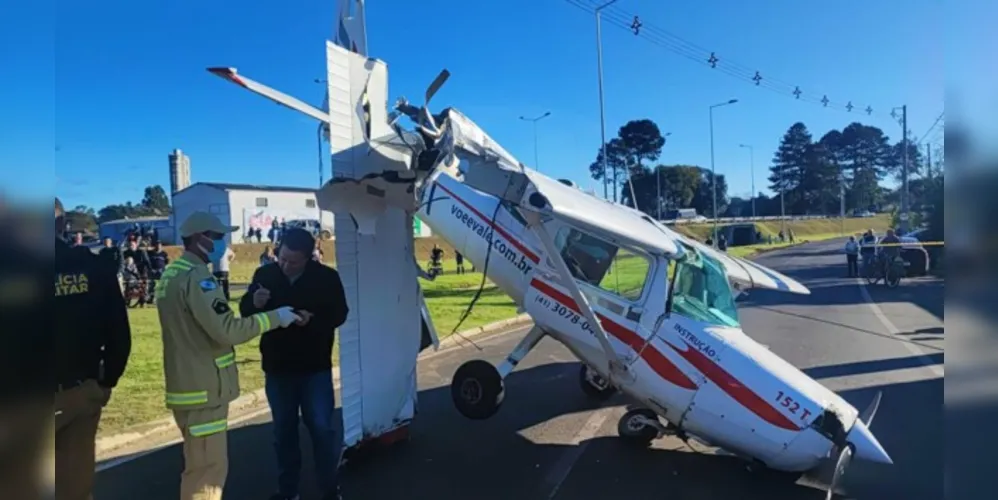 Queda de monomotor aconteceu na tarde desta sexta-feira (14)