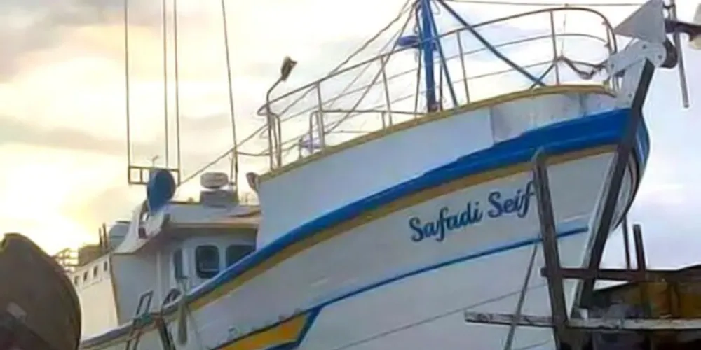 Embarcação pesqueira BP Safadi Seif naufragou após um ciclone