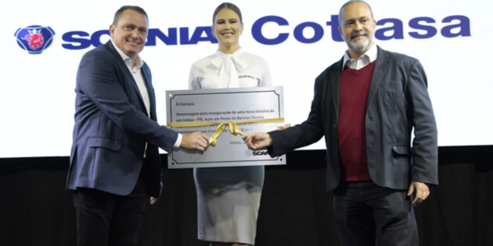 O evento contou com a presença de lideranças locais e regionais, representantes do setor e executivos da Cotrasa e da Scania