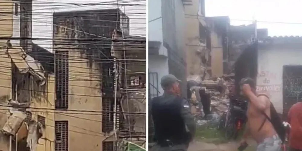 Desabamento foi no início da manhã desta sexta