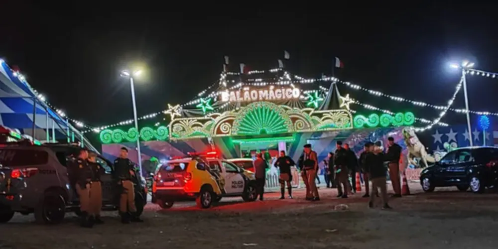 Policiais que estavam no circo auxiliaram na abordagem