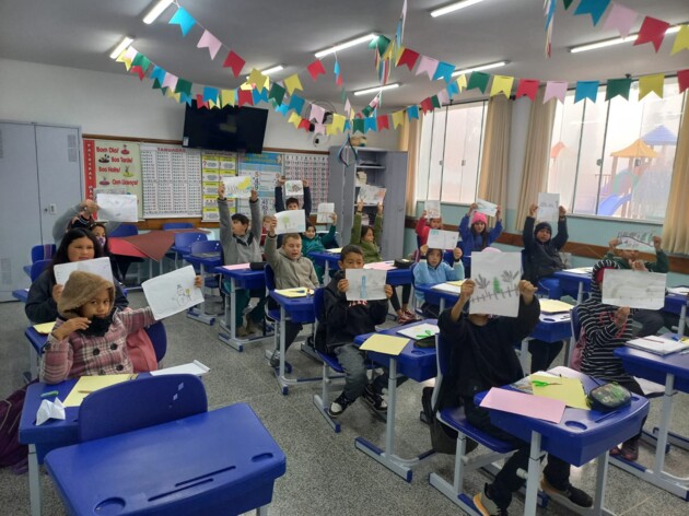 Ação interdisciplinar, uso do material do projeto e muito conhecimento foram aplicados em sala