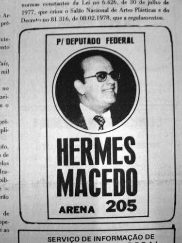 Publicidade do candidato a Deputado Federal Hermes Macedo, publicada no JM em 02 de setembro de 1978