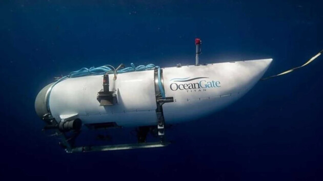 O submarino desaparecido, de nome Titan, pode comportar até cinco pessoas por 96 horas