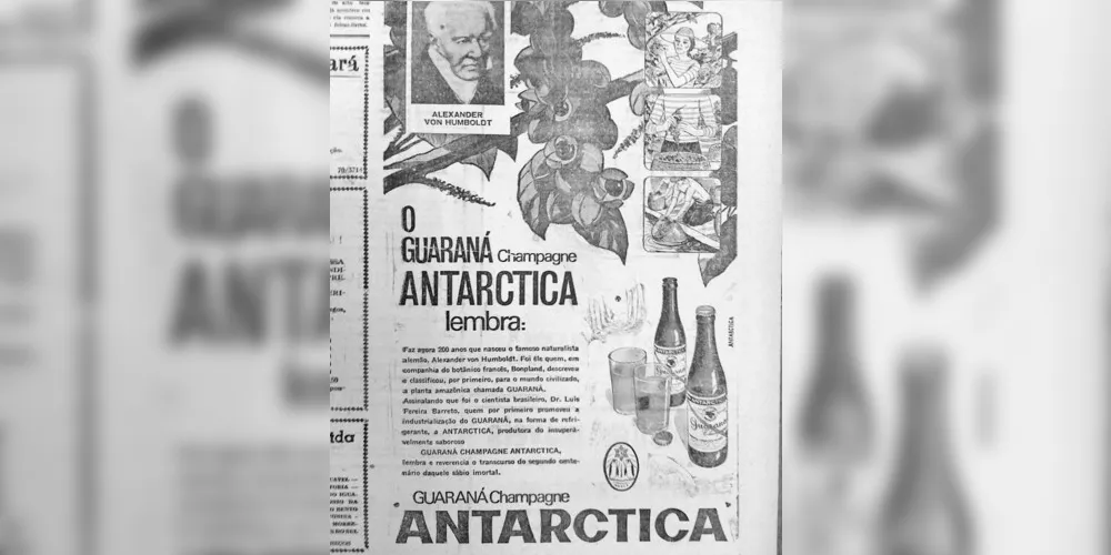 No dia 18 de janeiro de 1970, o JM publicou um anúncio do Guaraná Antarctica, no qual era destacada a figura do naturalista alemão Alexander Von Humboldt