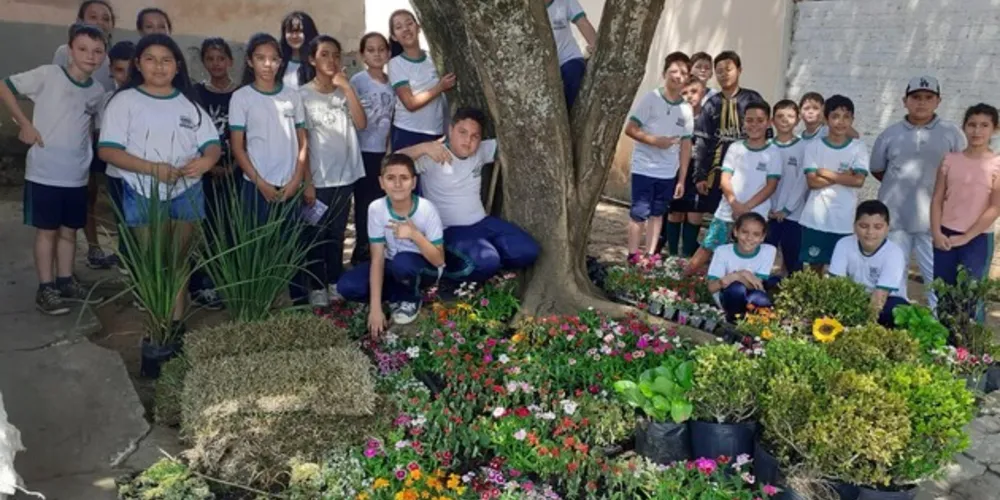 Docente destaca que iniciativa da escola e alunos deixou a instituição ainda mais bela e agradável