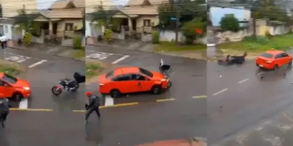 Episódio foi registrado no bairro Tatuquara, em Curitiba (PR)