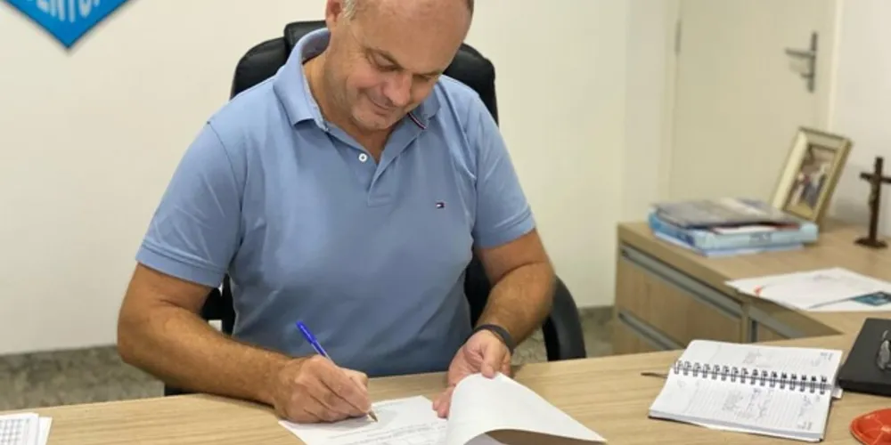 Prefeito Osnei Stadler (União) anunciou a realização do processo em publicação nas redes sociais