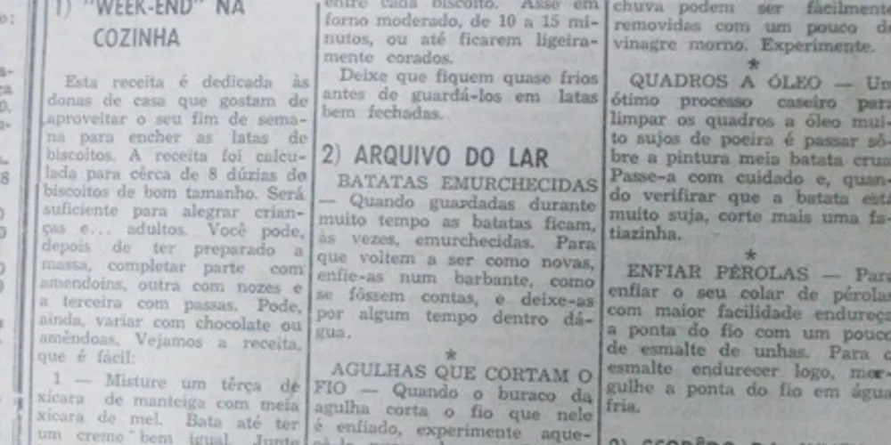 No dia 4 de novembro de 1954 o JM publicou a coluna intitulada Da Mulher para a Mulher