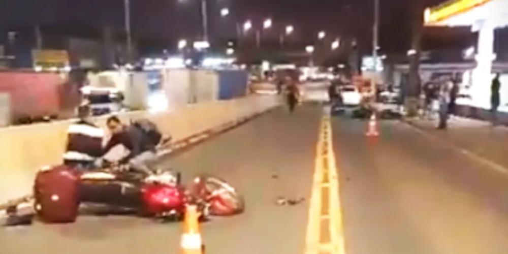 Colisão aconteceu na marginal da avenida Souza Naves