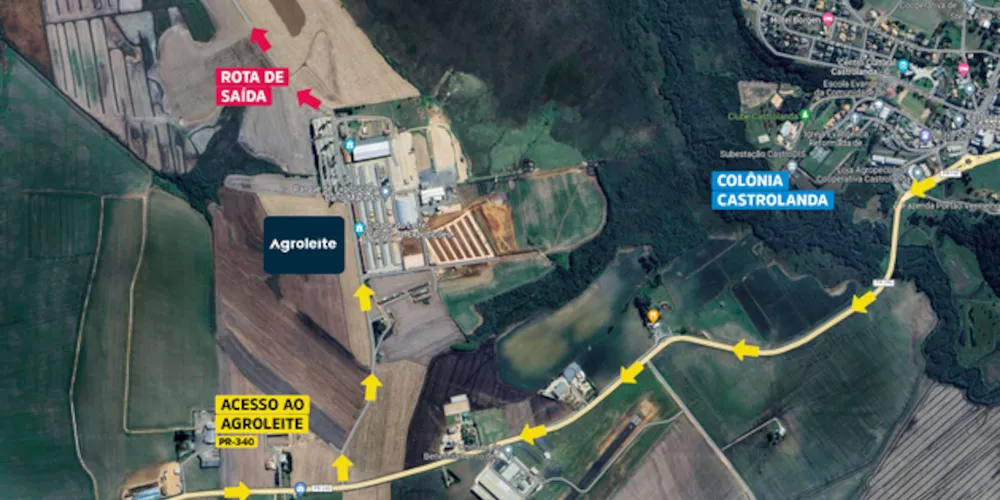 Durante o Agroleite 2023, entre os dias 08 e 11 de agosto, a entrada e saída de veículos do evento contará com rota exclusiva