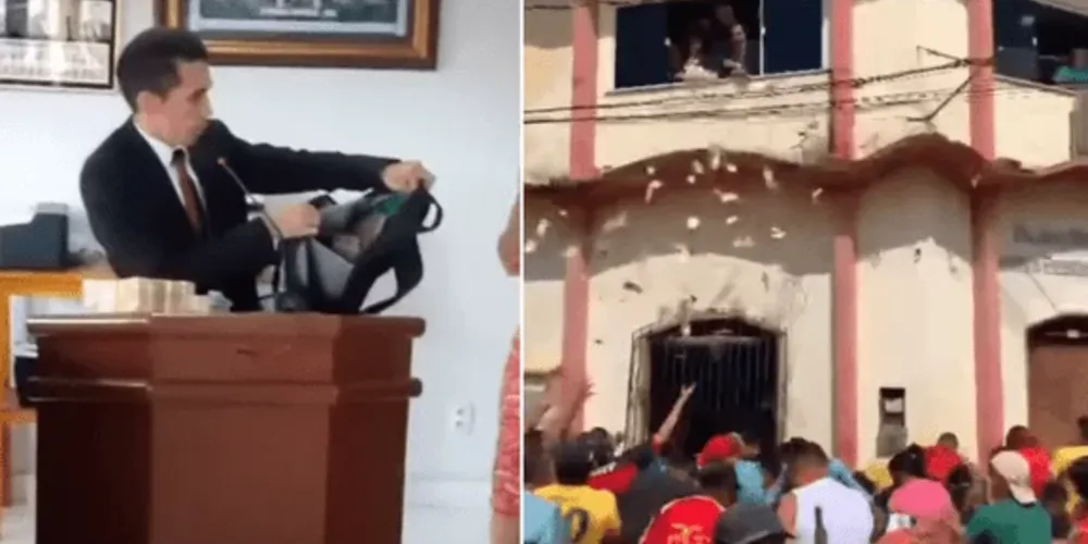 Segundo o parlamentar, os R$ 250 mil arremessados para a população seriam uma tentativa de suborno do prefeito