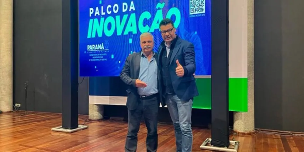 Prefeito Jorge Derbli com Marcelo Rangel, no Inova Cidades