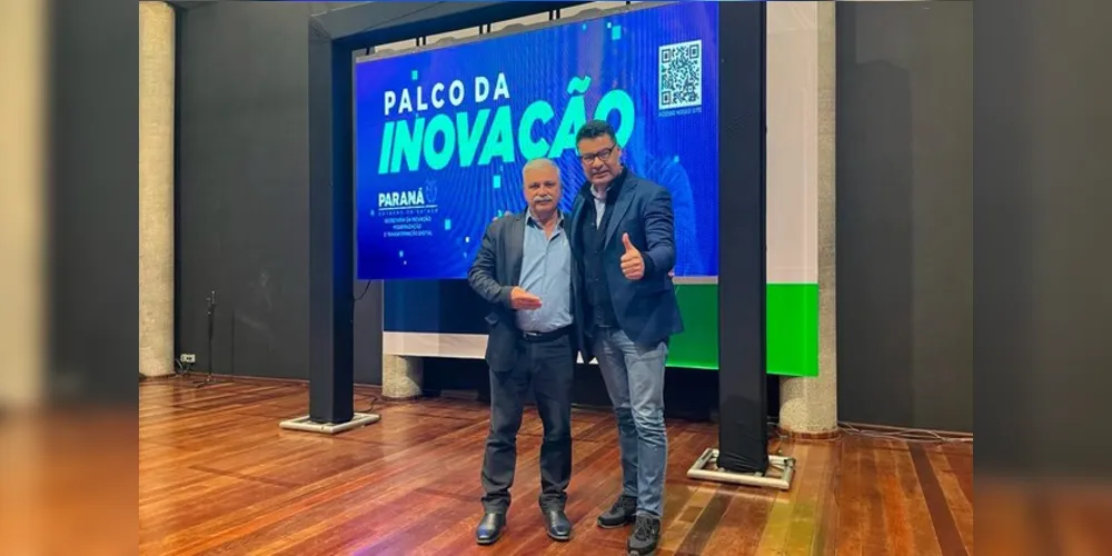 Prefeito Jorge Derbli com Marcelo Rangel, no Inova Cidades