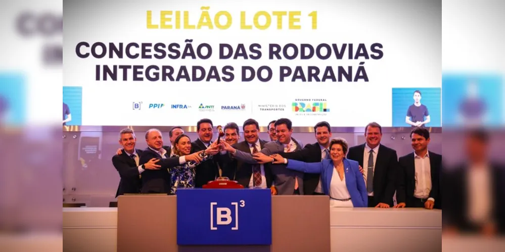 Leilão do 'Lote 1' dos pedágios aconteceu na Bolsa de Valores (B3)