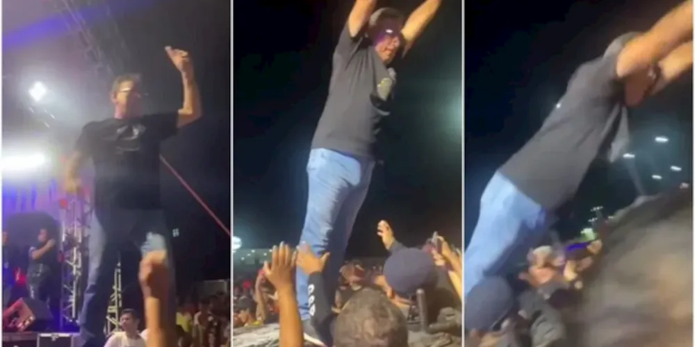 Antônio Maurício Pinheiro não se feriu com a queda