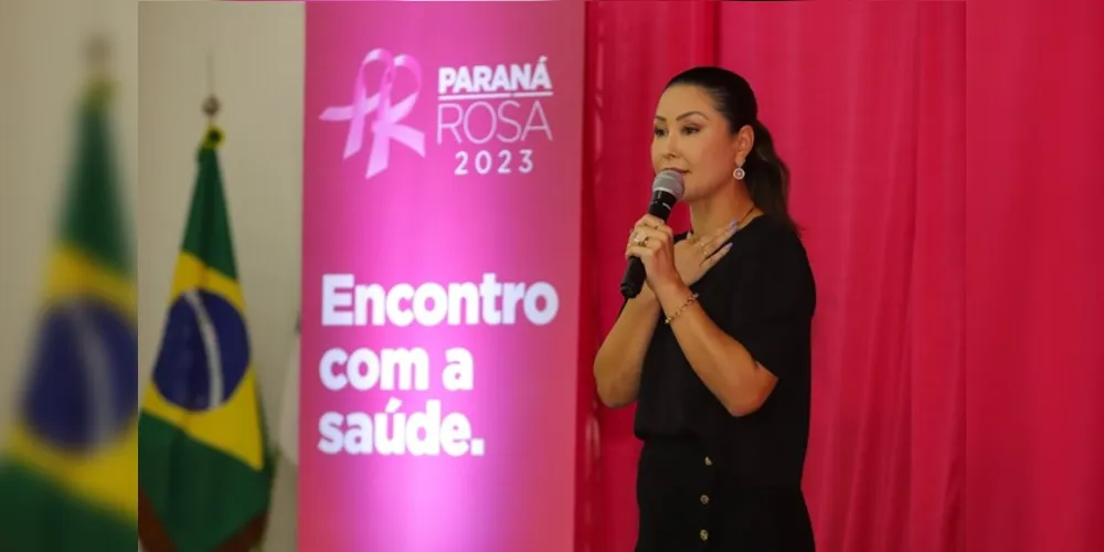 Luciana Saito Massa esteve em Castro para os programas Paraná Rosa em Ação e campanha Paraná Pia