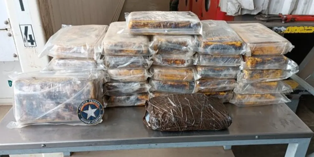 Cocaína foi detectada durante fiscalização de rotina