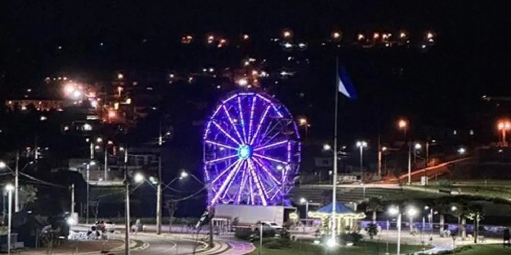 Roda-gigante poderá ser utilizada pela população ponta-grossense