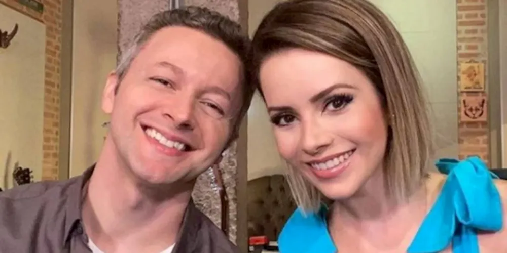 À esquerda Lucas Lima e à direita Sandy, agora ex-casal