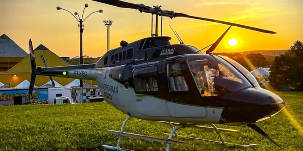 Empresa que está realizando os voos é a Heli Tur Taxi Aéreo